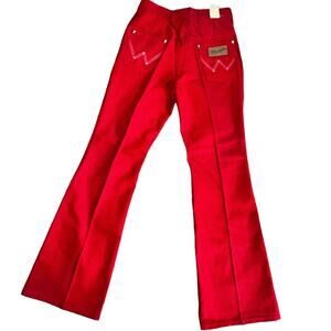 Collectors Dream! NOS VINTAGE 1970’s Red Wrangler Jeans Junior Size 7/8